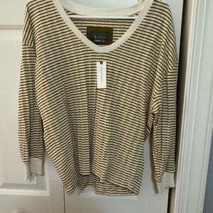 Anthropologie Striped Long Sleeve Shirt, new with tags